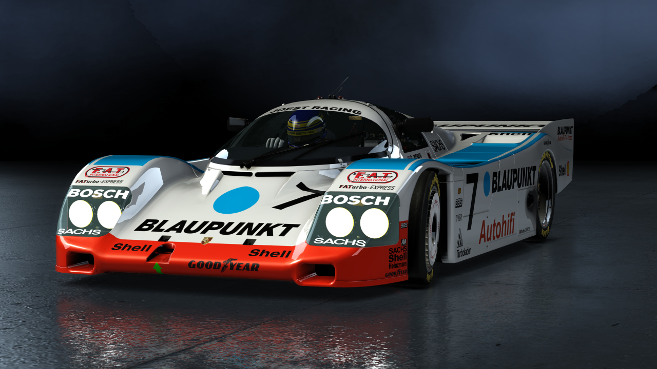 Porsche 962 C Long Tail, skin Joest_Blaupunkt_7LH