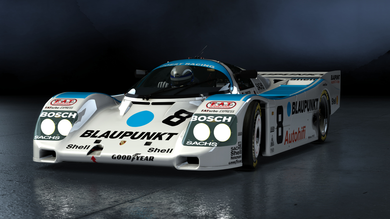Porsche 962 C Long Tail, skin Joest_Blaupunkt_8LH