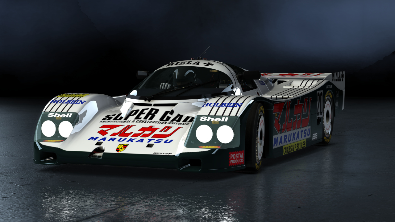Porsche 962 C Long Tail, skin Team_Davey_Marukatsu_LM1989_20
