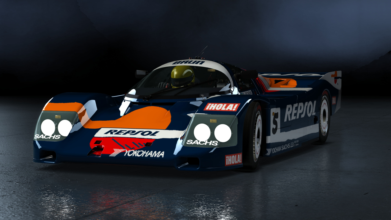 Porsche 962 C Long Tail, skin brun_repsol_blue_5