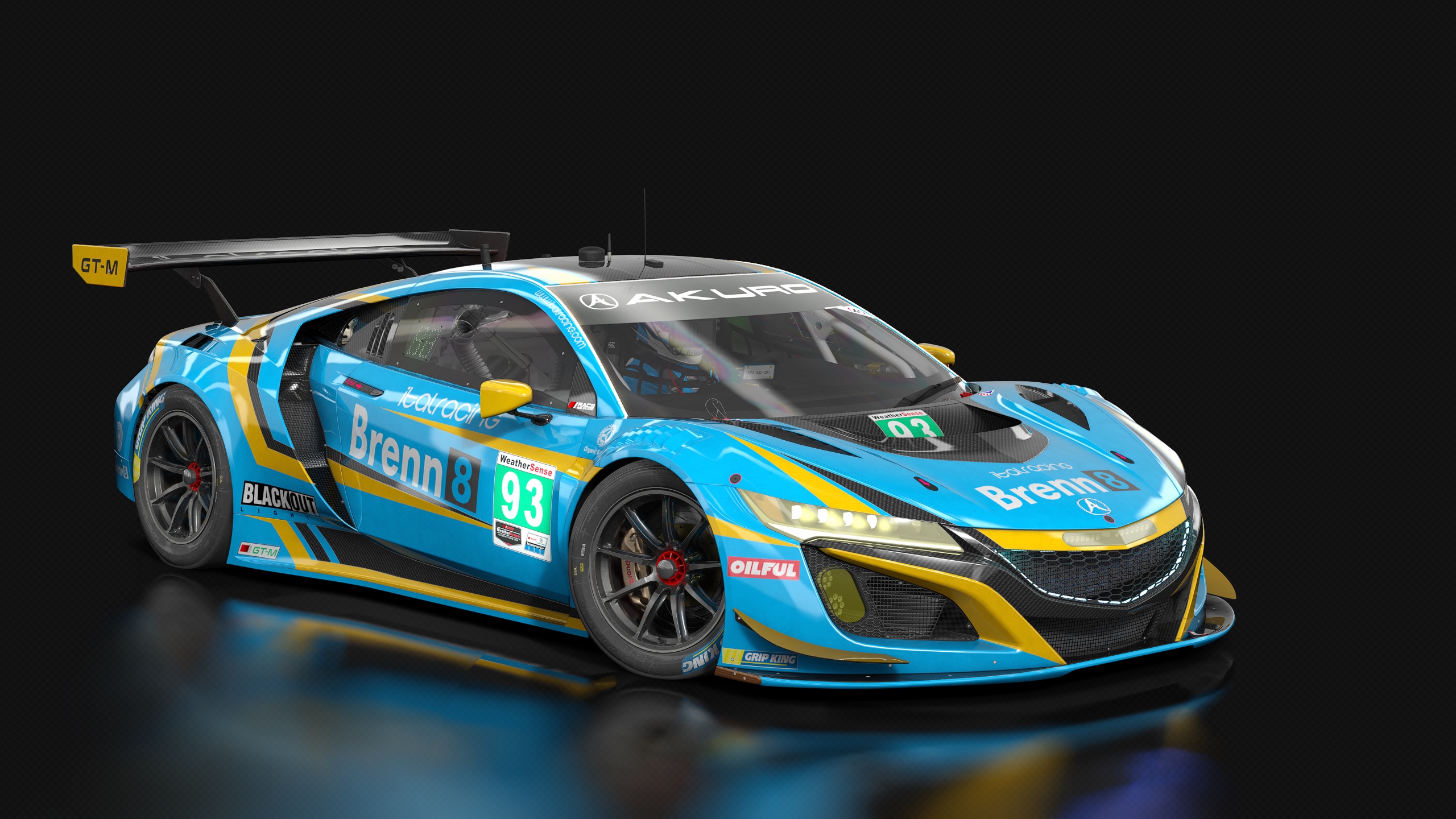 Acura NSX GT3 Evo2, skin 02_italracing_93