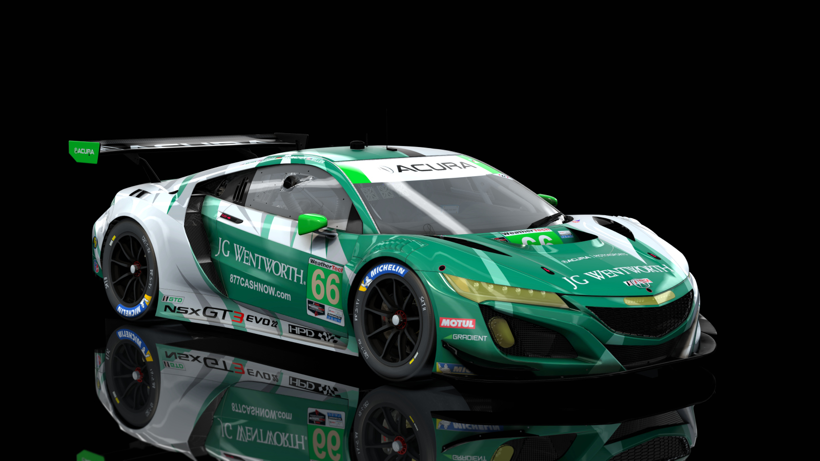 Acura NSX GT3 Evo2, skin 2023_IMSA_#66_Gradient_Racing
