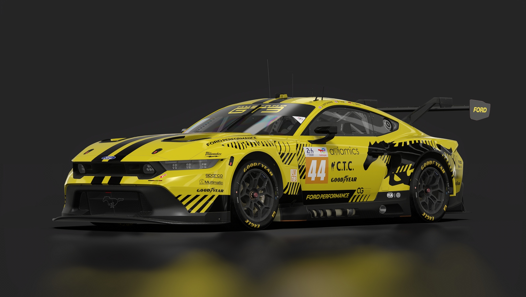 Ford Mustang GT3, skin Proton_Competition_Le_Mans44