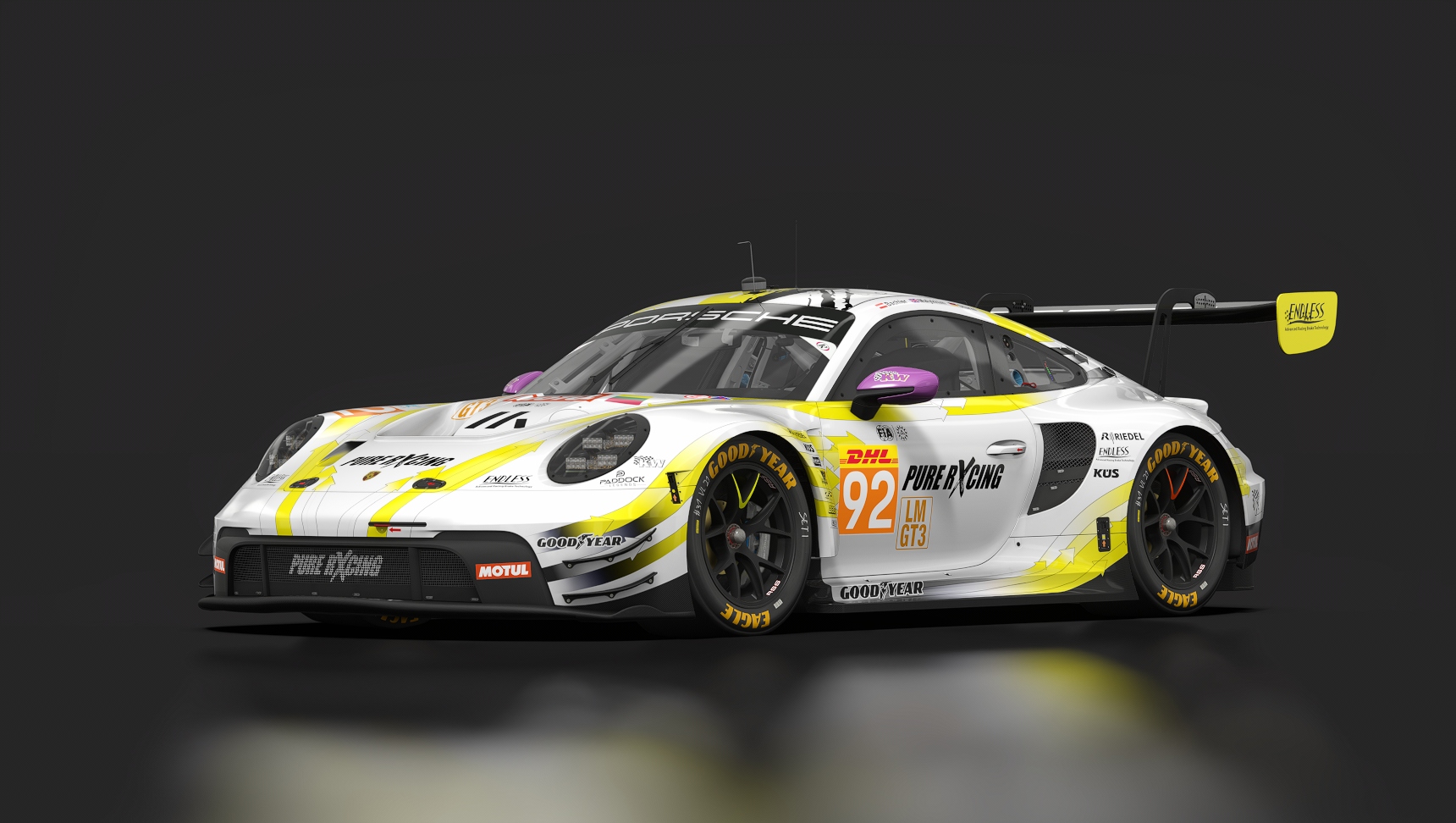 Porsche 911 (992) GT3 R, skin #92 PureRxcing Manthey
