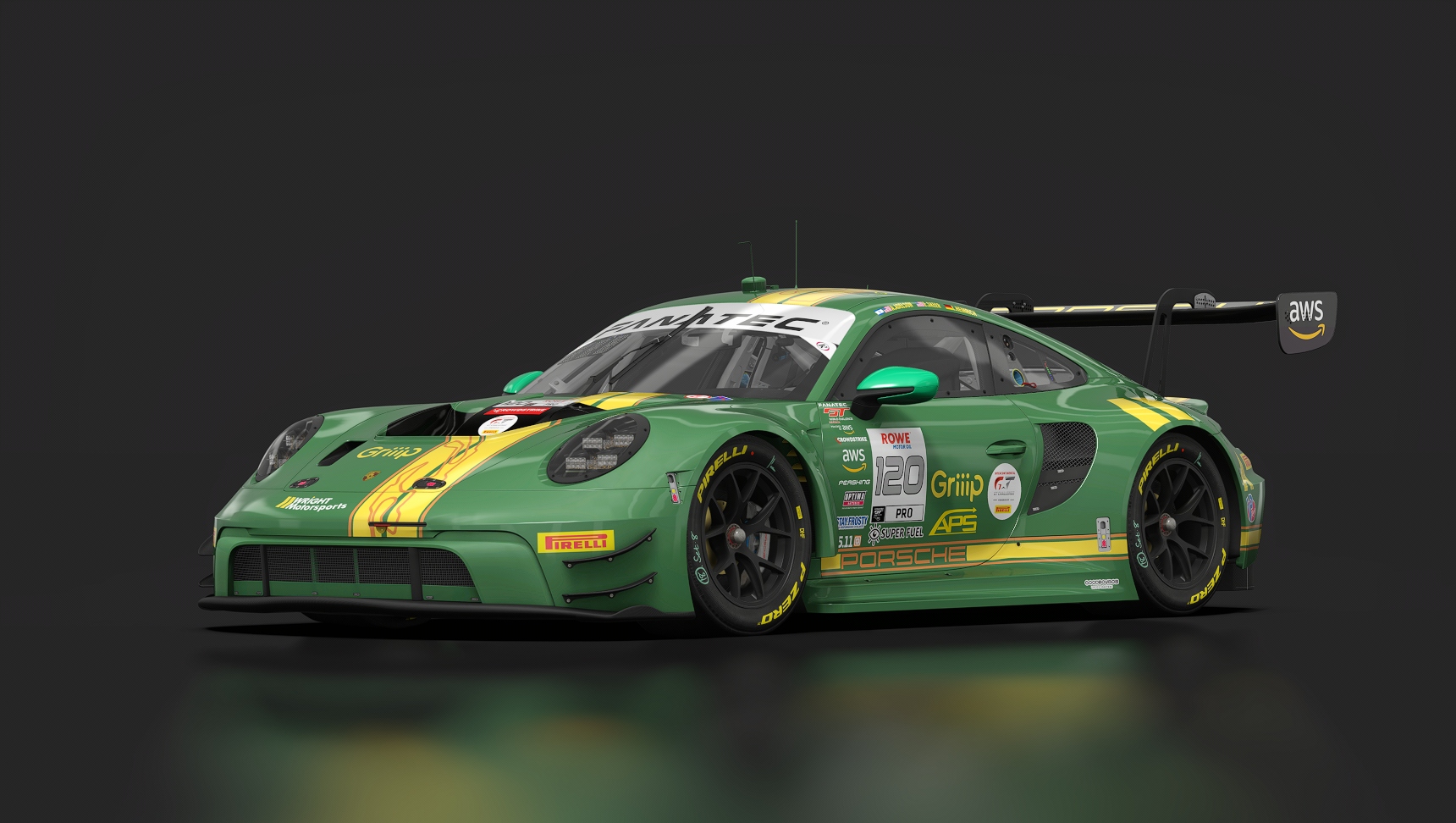 Porsche 911 (992) GT3 R, skin A6_Wright_120_Indy8h