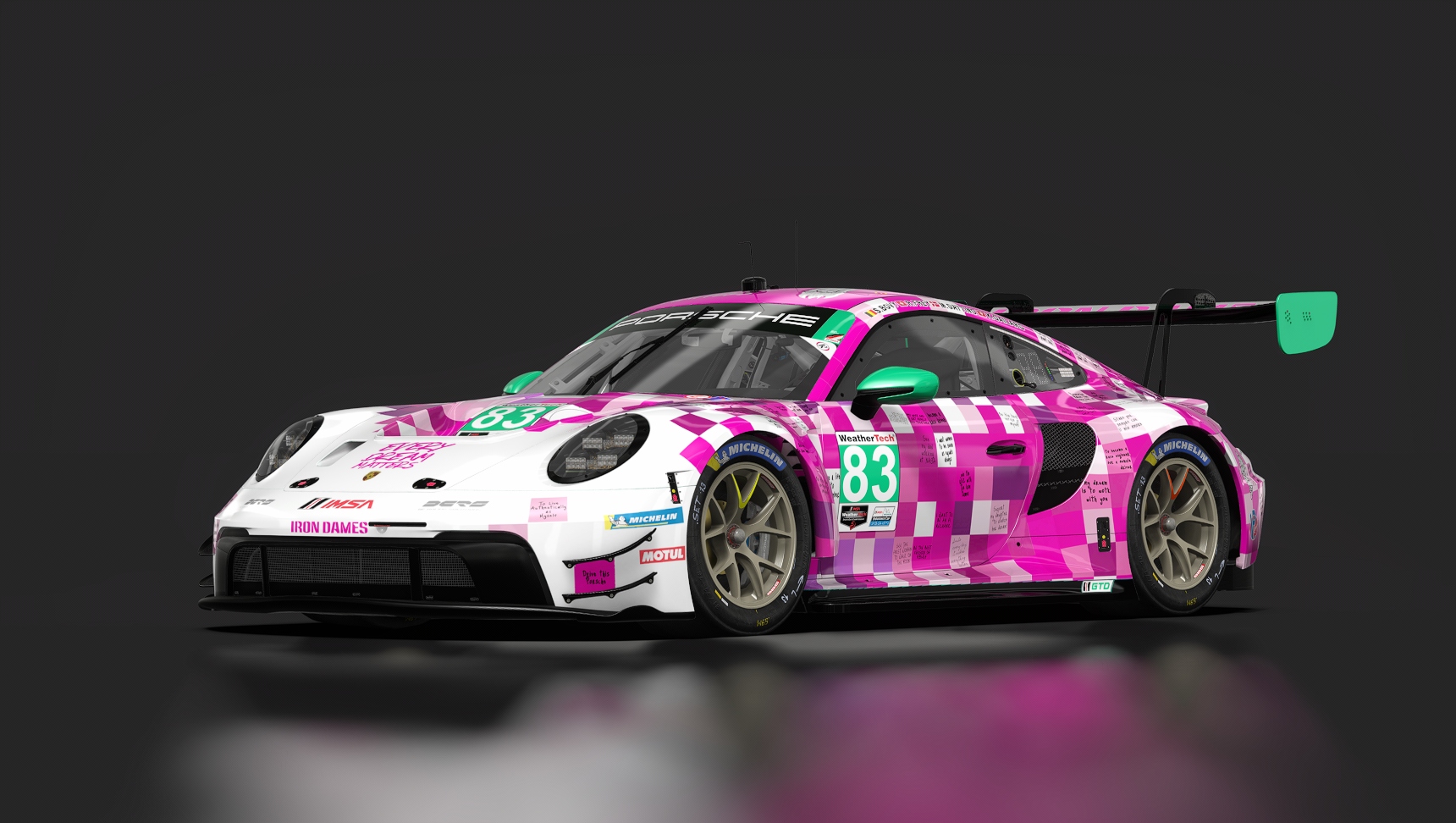 Porsche 911 (992) GT3 R, skin PD_Iron Dames #83 Imsa 2025