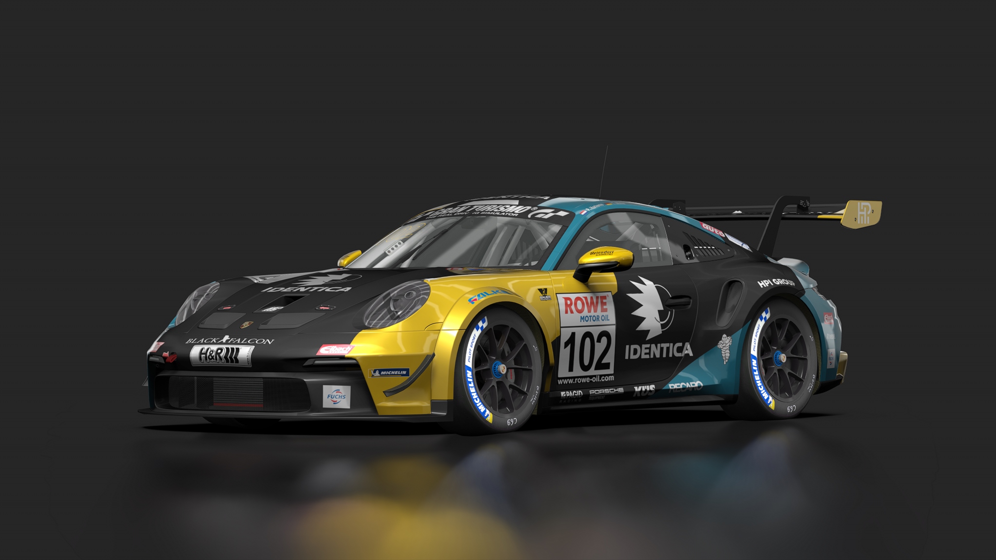 Porsche 911 (992) GT3 Cup, skin NLS_102_Black Falcon Racing